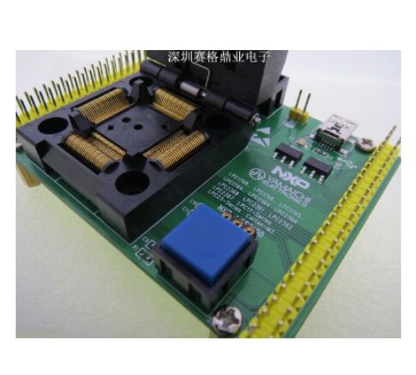 

original nxp ic test seat lpc1768 lpc1766 lpc1765 burning programm qfp100 socket adapte