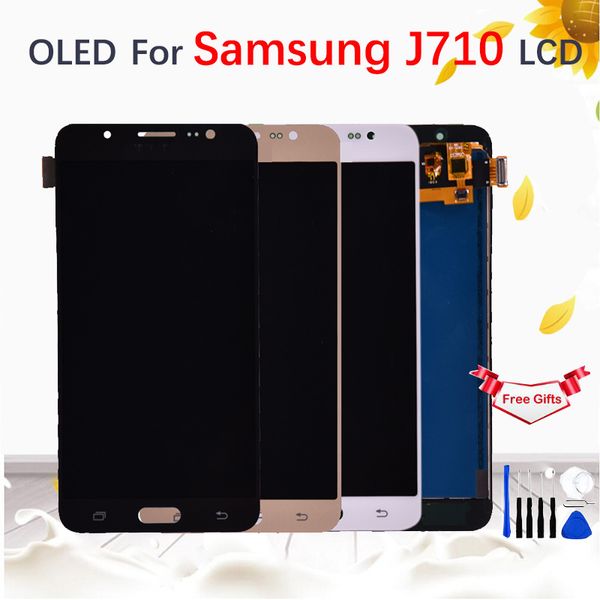 

amoled/tft lcd for samsung galaxy j7 2016 j710 j710f j710fn j710m j710h lcd display touch screen digitizer assembly replacement