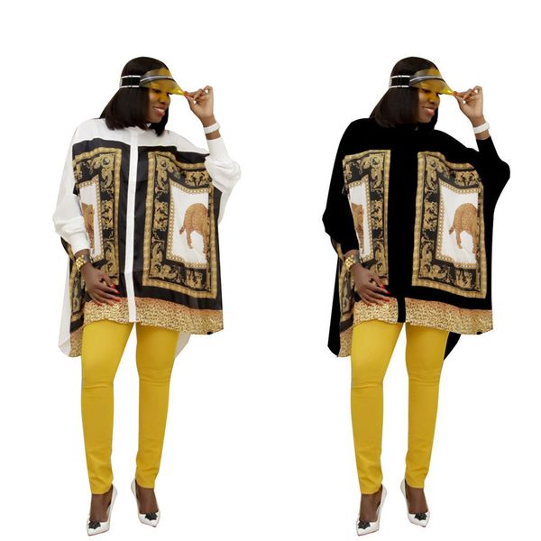 

женская дизайнерская рубашка платье роскошные печатные платья повседневная национальная одежда партии мода стенд воротник леопардовым узором, White;black