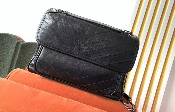 

5a 32cm niki large vintage calfskin leather shoulder bag,with dust bag 498883