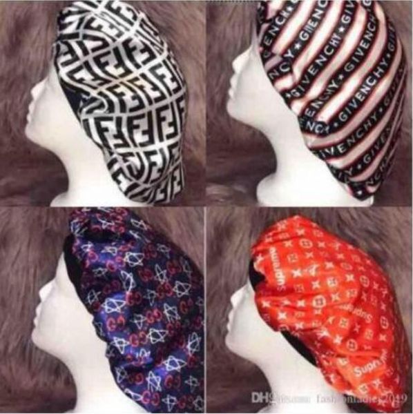 

designer durag muslim women stretch sleep turban hat scarf silky bonnet chemo beanies caps cancer headwear head wrap hair accessories