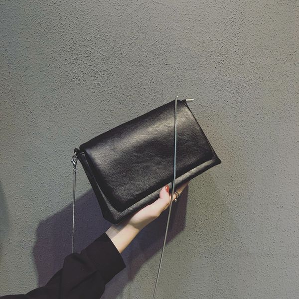 

mini bag women bag new 2019 autumn and winter small black texture messenger chain small square bag