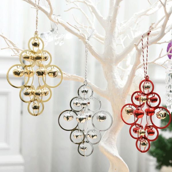 

christmas metal bell pendant decorations decorative bells xmas tree wall ceiling window decor supplies