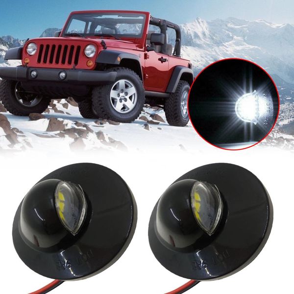 

2pcs white 12v 6led licence number plate lamp lightfor ranger led rear number license plate lamp for