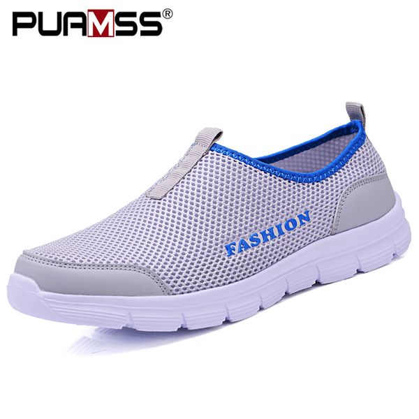 

puamss men aqua shoes outdoor breathable beach shoes lightweight quick-drying wading sport water camping sneakers