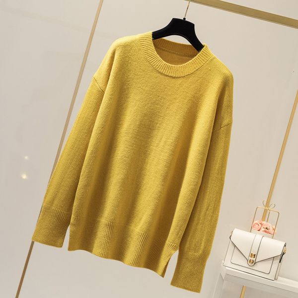 

five colors o-neck casual jumper solid loose fashion winter women pull femme knitted sweater pullover new 2019 female, White;black