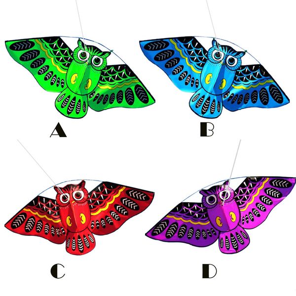 

3d owl flying kite kids toy fun outdoor flying activity game children with tail perfect trainer kite power to your children