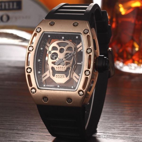 

Повседневный Мода Скелет Часы мужчины Luxury Army Skull спорта кварцевые часы