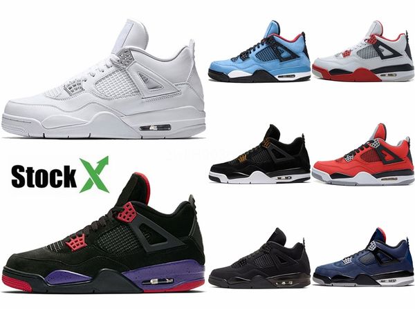 

2020 new 4 retro alternate 89 white gym red basketball shoes 4s iv pure money white metallic silver boy sneakers #547