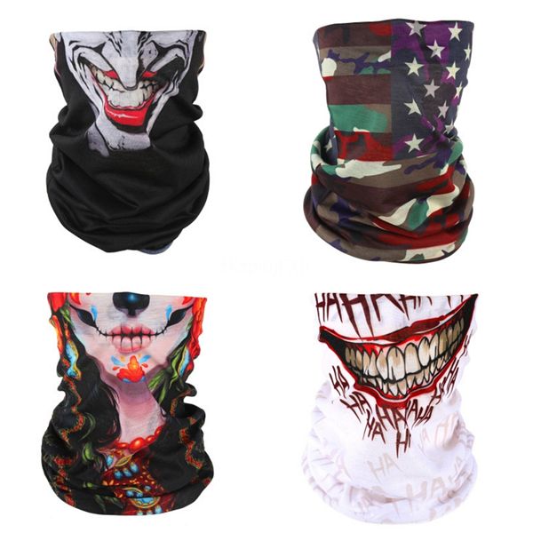 

magic headband death knight pirate skull scarf skull skeleton ghost ski cycling headwear headband motorcycle neck band #946#970, Blue;black