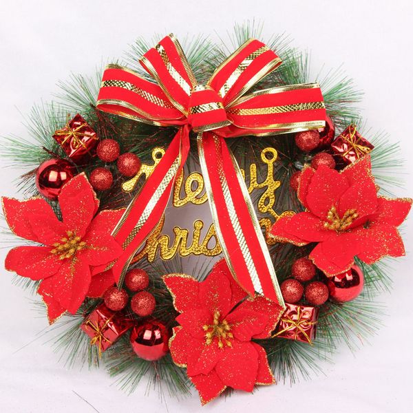 

christmas wreath hanging decor xmas party door wall 30cm garland ornament decors qly1029