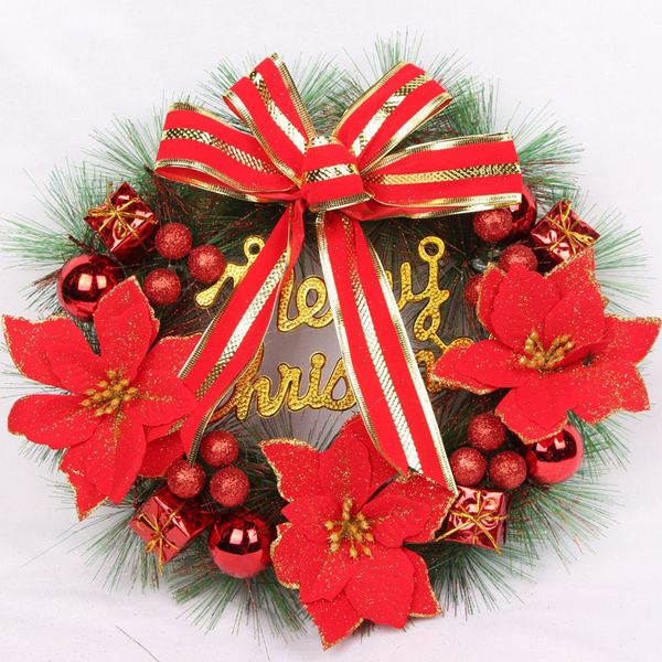 

christmas wreath hanging decor xmas party door wall 30cm garland ornament decors qly1029