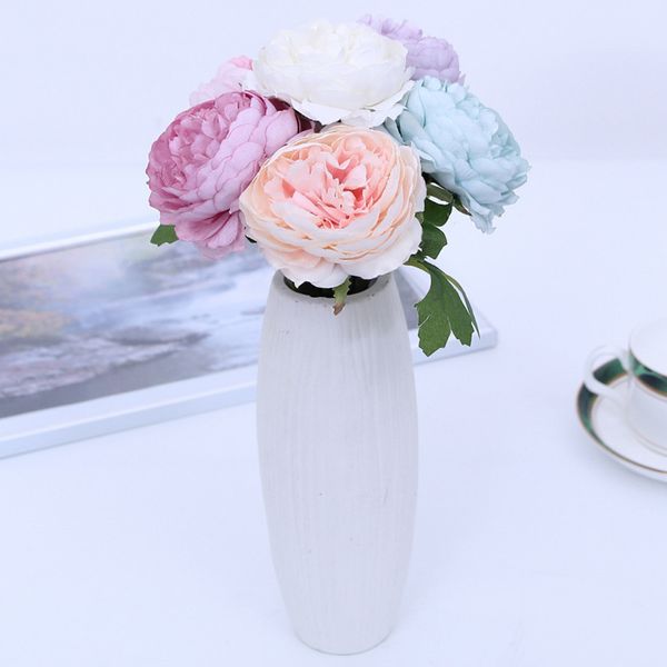 

6pcs/lot 30cm peony flower head silk artificial flower wedding decoration home bouquet diy garland craft high quality