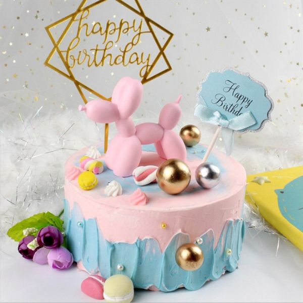 Dog Unique Birthday Cake Decoration Resin Decoration Craft Diy
