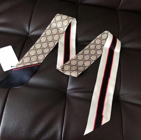 

print small bandeaus scarf 120x6cm 100% silk ribbon scarves neckerchief long length neckscarf hair riband bag handle cashmere scarf, Blue;gray