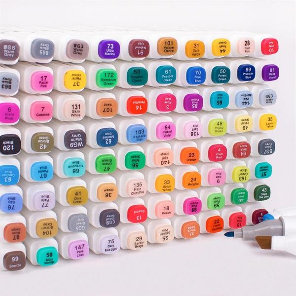 

alcohol based markers touchfive for drawing painting sketch marker pen set dual tip 30/40/60/80/168 colors art marker for school