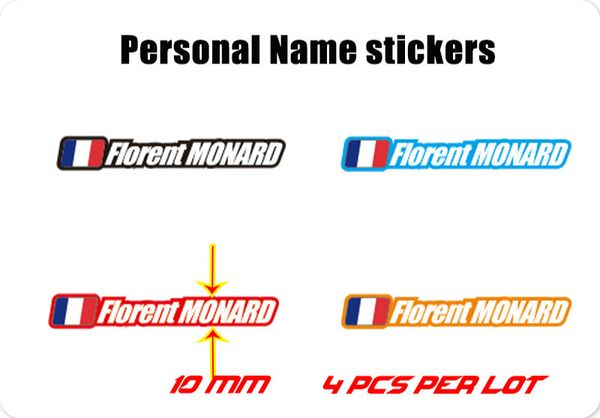 

name logo custom mountain bike stickers road car equipment helmet decorative decals rider id sticker personalized style decals