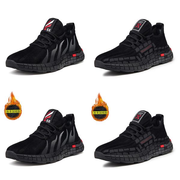 

men trend designer sneakers 2019 new sale wild casual shoes llow-shock absorption wear-resistant single shoe plus velvet men shoes, Black