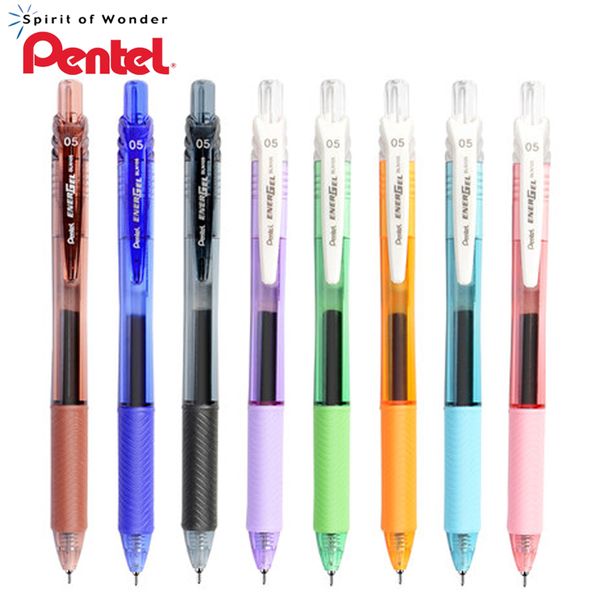 

japan pentel bln-105 color gel pen needle pressing quick drying smoothing gel pen student business writing black core 0.5 6pcs