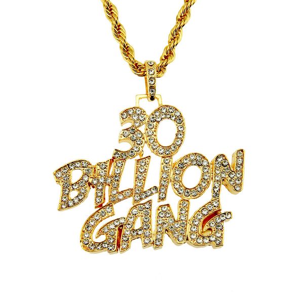 

2020 designer necklace european and american men's necklace english letters diamond personalized hip-hop pendant jewelry