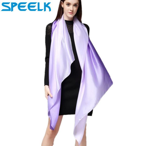 

new summer rayon silk scarves for women gradient silk scarf shawls and wraps femme fashion hijab stoles dropshipping, Blue;gray