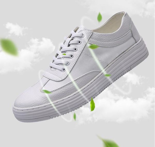 

2019 new men casual shoes triple white comfortable lether designer shoes mens trainers sports sneakers size 40-44, Black