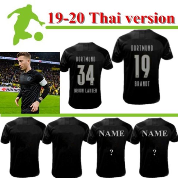 

110 borussia dortmund soccer jersey 11 reus 10 m.gotze 7 sancho football shirt hummels diallo brandt schulz paco alcacer maillots de foot 39, Black;yellow