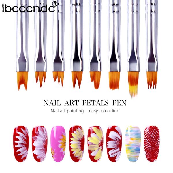 

hua ban bi flower pen manicure brush fluoresent marker sawteeth pen diao hua bi manicure implement 2482