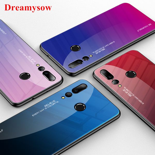 

градиентная закаленная стеклянная коробка huawei p smart 2019 honor v20 10 8x 9 lite mate 20 10 p20 p30 pro lite nova 3i 3 4