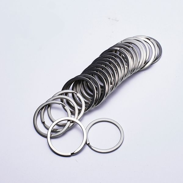 

100pcs/lot 35mm metal key holder split rings keyring keychain keyfob accessories men women keys organizer wholesale, Silver