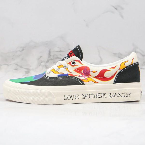 

2020 new canvas shoes era water flame protection ecological earth graffiti rose love mother earth women men casual shoes