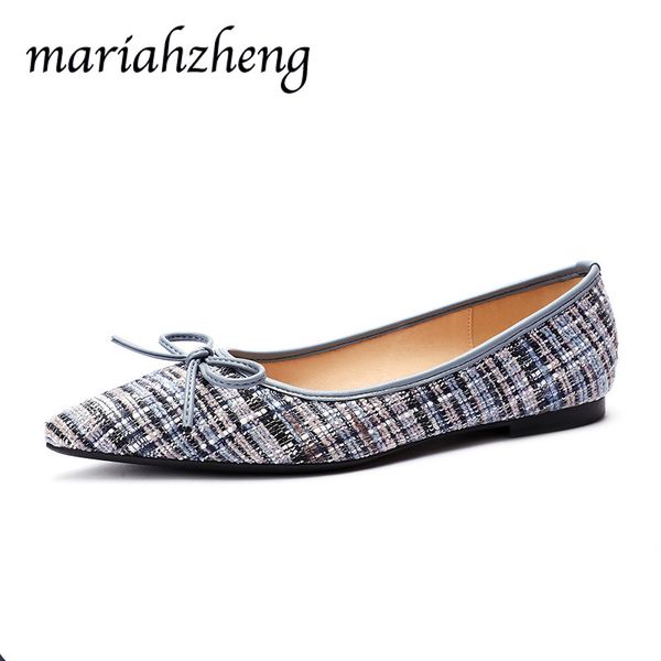 

leopard land2020 spring comfortable flat women's singles shoes pointed shallow mouth plaid bow fashion casual women's shoes yzh, Black