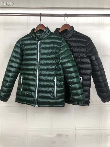 

2019 new lightweight warm solid collar zipper three dimensional men's down jacket ing, Black