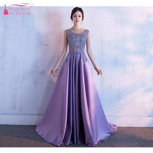 

gray purple appliques beading o neck sleeveless floor-length satin simple plus size elegant a line evening dresses jq587, White;black
