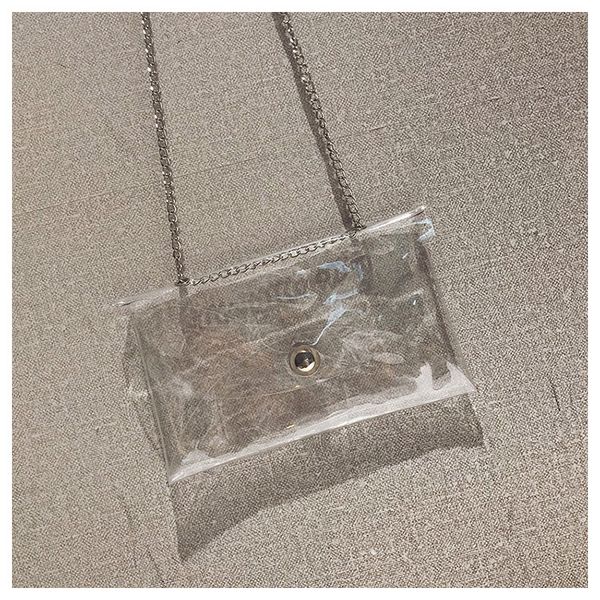 

pvc women handbags flap laser transparent shoulder bags chain messenger crossbody bags clutches 2091 new