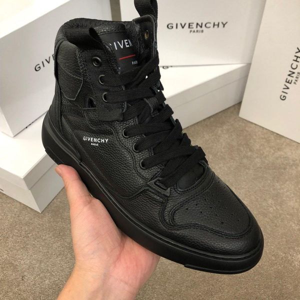 

autumn and winter new leather high-white shoes menss fashion trend korean version of wild casual shoes flat sports shoes men boots 5656, Black
