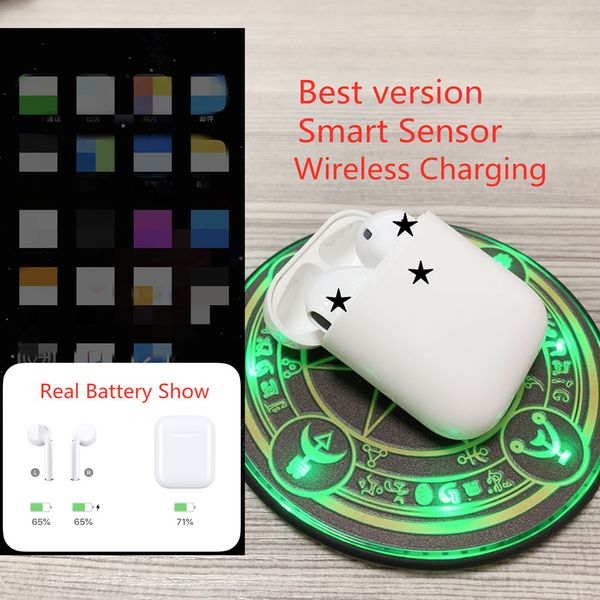 

New 1 1 brand 2nd with wirele charging ca e bluetooth headphone tereo mu ic earphone for iphone mart phone w1 chip with en or