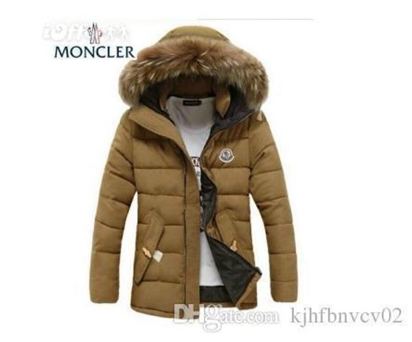

Men clothing men parka fur collar hooded winter thick duck coat outwear down jacket comfortabel warm moncle
