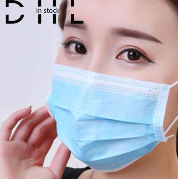 

disposable three-layer mask for adults and children to protect against dust droplets breathable mouth and nose mask 50 packs