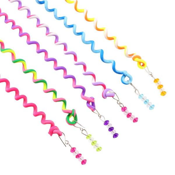 

6 pcs/set kids curler hair braid hair sticker baby girls' decor accesories decor accesories fashion baby, Slivery;white