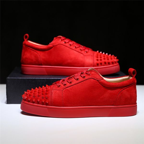 

2020 лучшие качества red bottoms дизайнерская обувь мода кроссплатформенного тройной черный белый повседневная обувь класса люкс красный син, Black