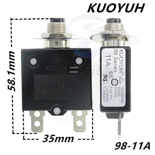 

taiwan kuoyuh 98 series-11a overcurrent protector overload switch