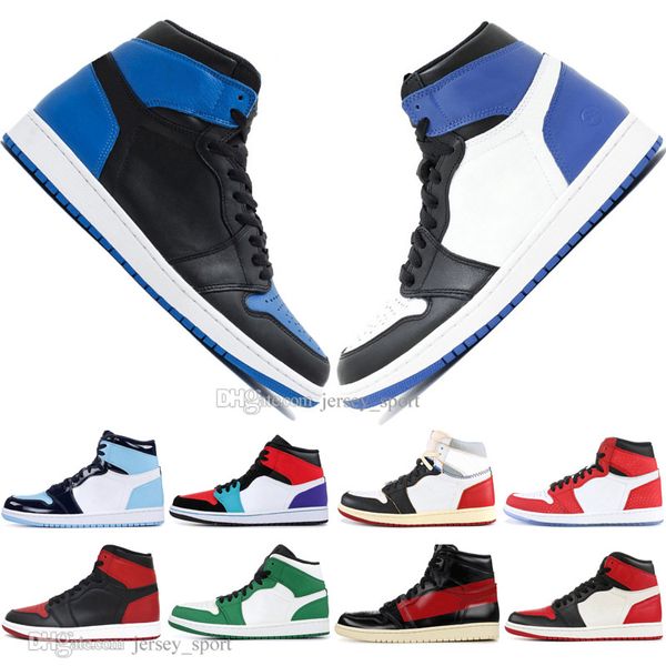 

new 1 mid og banned bred toe spider-man unc 1s 3 mens basketball shoes no for resale couture royal blue men sports designer sneakers, White;red