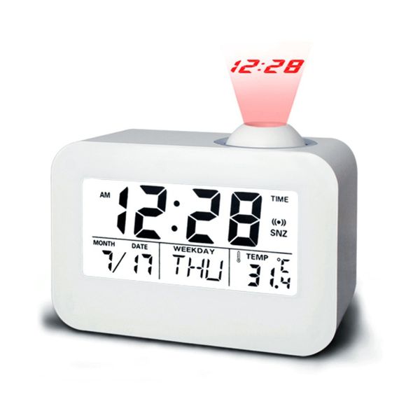 

lcd projection clock electronic desk table bedside clock talking projector watch digital alarm with time projection