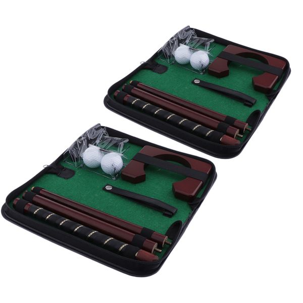 

2 set portable golf putter gift set office indoor home travel golf toys