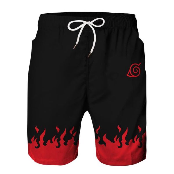 

anime naruto cosplay summer beach pants swimwear mens board shorts for men boy kids trunks shorts, White;black