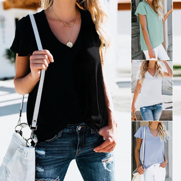 

julang casual t shirt women ces simple lotus leaf sleeve ladies o-neck short sleeve female casual fashion slim tshirt, White