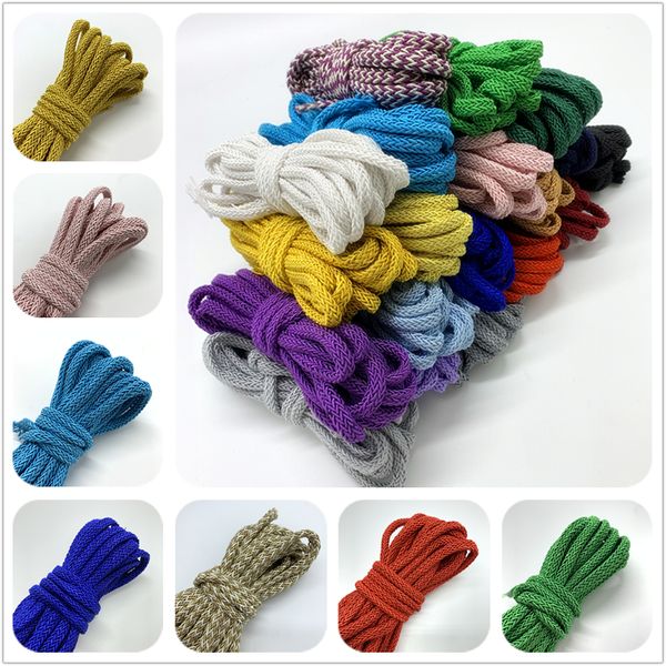 

5yards 6mm paracord rope polypropylene rope diy cord bracelet home decoration accessories for bracelet rustic home decor, Black;white