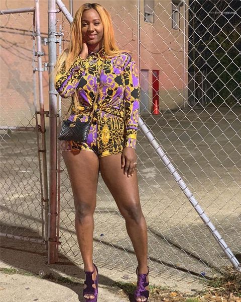 

pants womens 2pcs sets casual females clothing mulit print womens designer jumpsuits fashion long sleeve short, Black;white