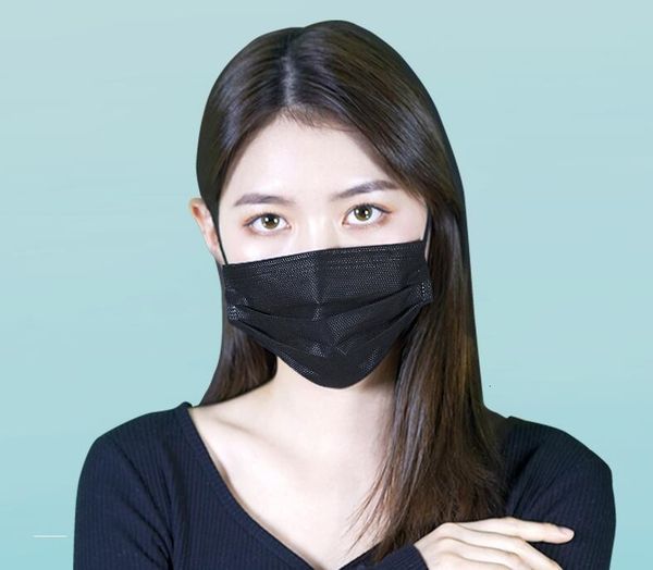 

los7 hours delivery protective black mask 12rtified fedex 3 7 days delivery 3 layers men and women masks black black